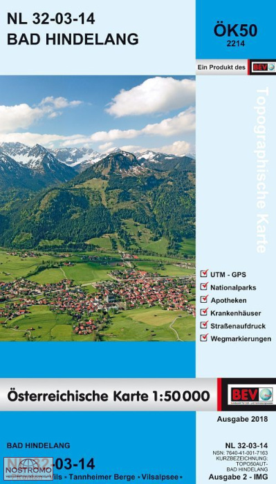2214 BAD HINDELANG | carte topographique BEV