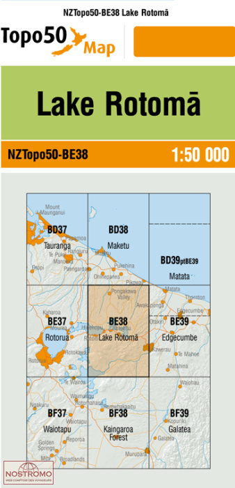 BE38 LAKE ROTOMA | carte topographique LINZ