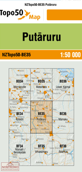 BE35 PUTARURU | carte topographique LINZ