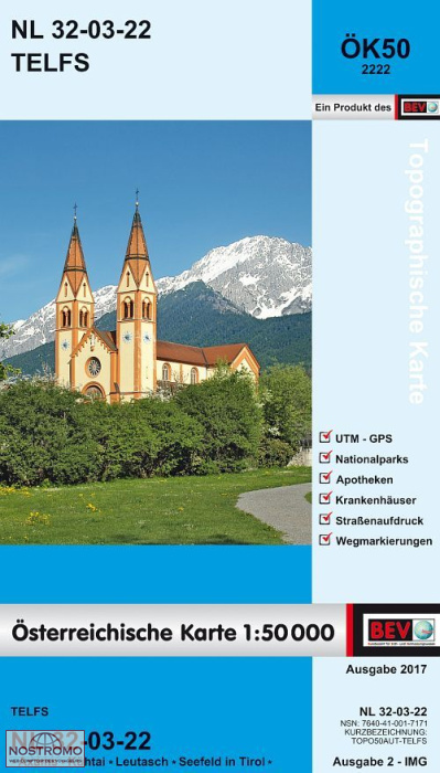 2222 TELFS | carte topographique BEV