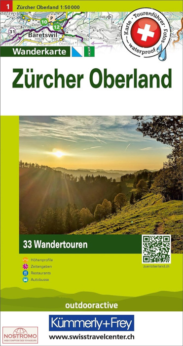 ZÜRCHER OBERLAND 01 | Hallwag/Kummerly+Frey hiking map