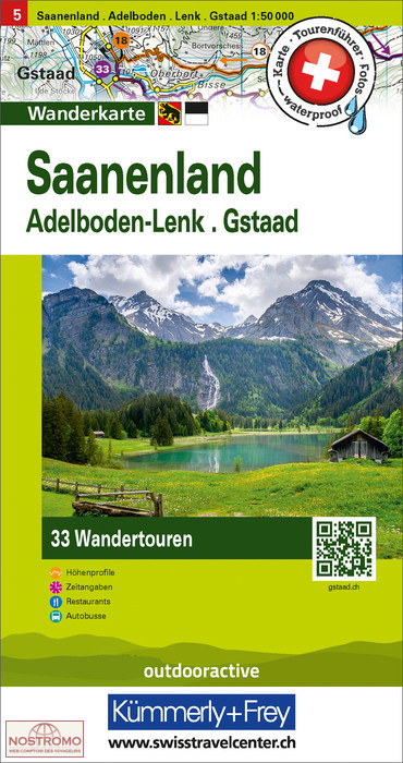 SAANENLAND - ADELBODEN - LENK 05 | Hallwag/Kummerly+Frey hiking map