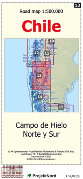 13 CAMPO DE HIELO NORTE Y SUR | carte topographique Projektnord