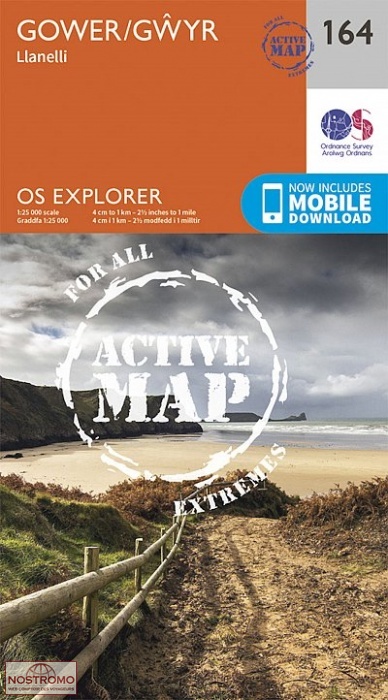 164 GOWER - LLANELI | OS hiking ma