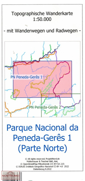 PARQUE NACIONAL DA PENEDA-GERÊS 1 (NORD) | carte topographique Projektnord