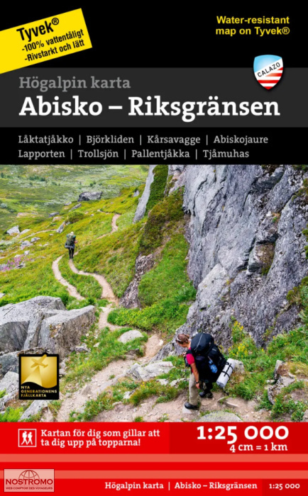 ABISKO - RIKSGRÄNSEN | Calazo hiking map