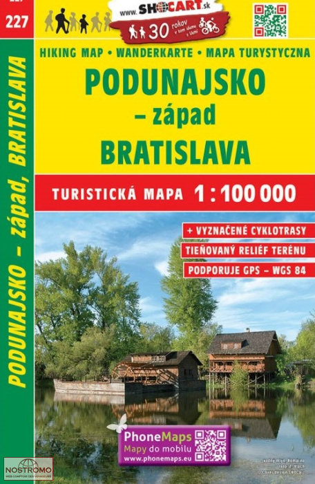 227 PODUNAJSKO ZAPAD - BRATISLAVA | carte touristique Shocart