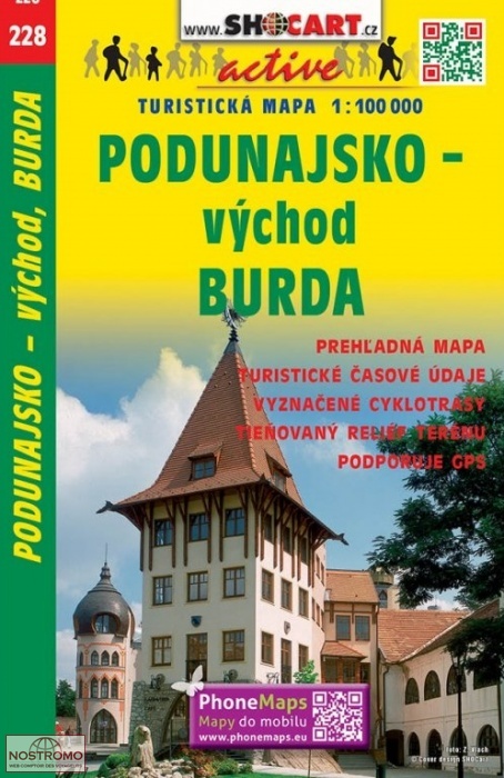 228 PODUNAJSKO VYCHOD - BURDA | carte touristique Shocart