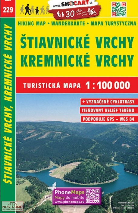 229 STIAVNICKE VRCHY - KREMNICKE VRCHY | carte touristique Shocart
