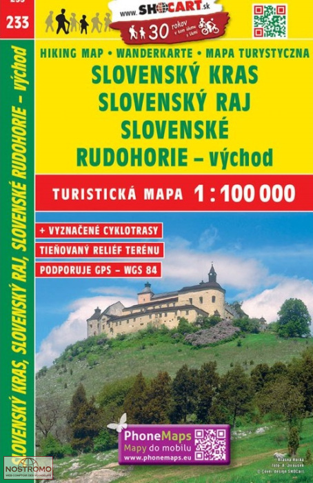 233 SLOVENSKY KRAS - SLOVENSKY RAJ | carte touristique Shocart