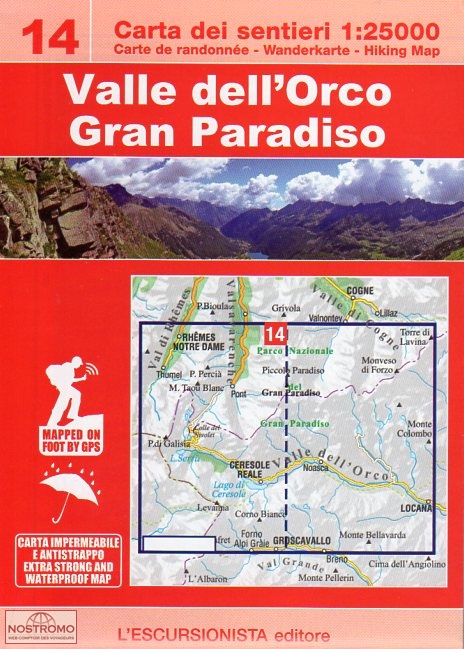 14 Valle Dell Orco Gran Paradiso Carte De Randonnee L Escursionnista Nostromoweb