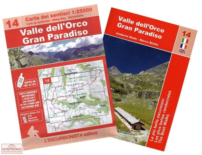 14 VALLE DELL'ORCO - GRAN PARADISO | carte de randonnée l'Escursionista