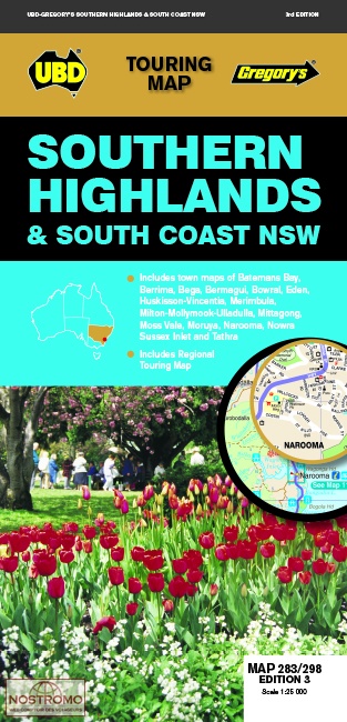 SOUTHERN HIGHLANDS - SOUTH COAST NSW | carte routière Ubd Gregorys