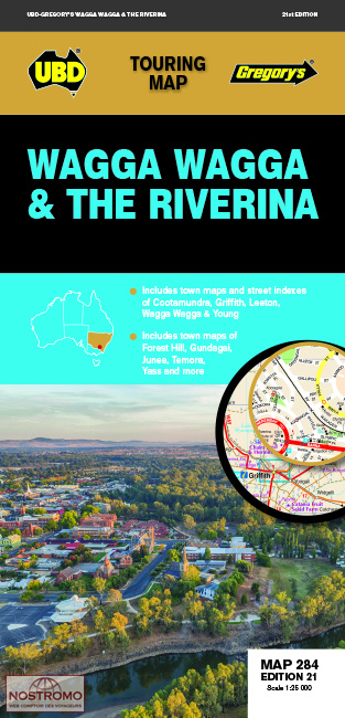 WAGGA WAGGA & THE RIVERINA | carte routière Ubd Gregorys