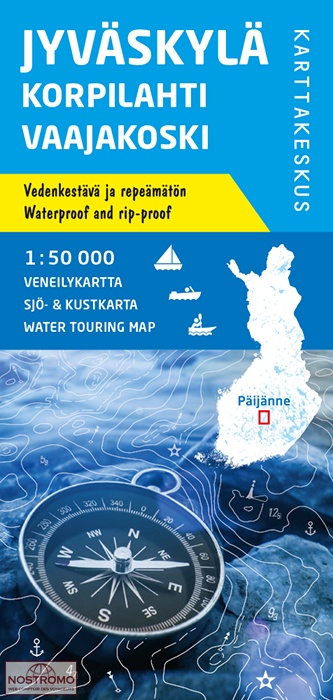 JYVÄSKYLÄ - KORPILAHTI - VAAJKOSKI | carte de tourisme nautique Karttakeskus