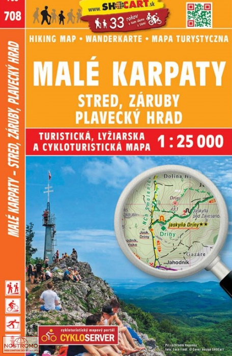 708 MALÉ KARPATY | carte de randonnée Shocart