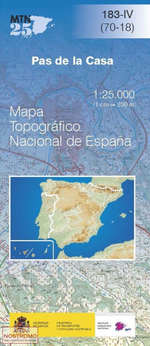 183-4 PAS DE LA CASA | CNIG topographical map