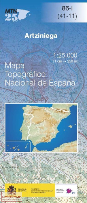 086-1 ARTZINIEGA | carte topographique CNIG