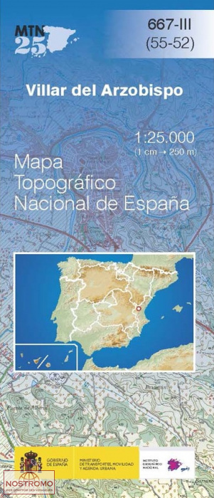 667-3 VILLAR DEL ARZOBISPO | carte topographique CNIG
