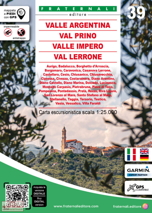 39 VALLE ARGENTINA | carte de randonnée Fraternali