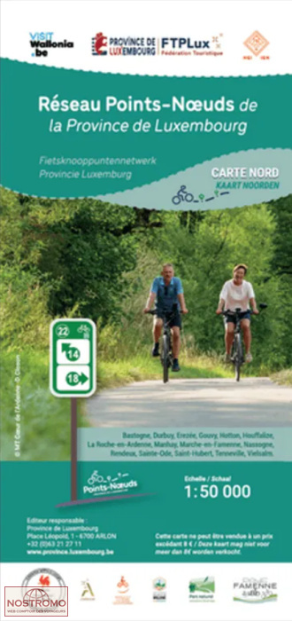 PROVINCE DU LUXEMBOURG - NORD | carte de cyclotourisme NGI/IGN