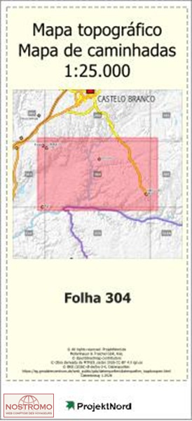 304 MALPICA (CASTELO BRANCO) | carte topographique Projektnord