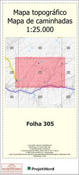 305 MONFORTE DA BEIRA | carte topographique Projektnord