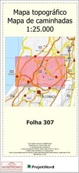 307 VALADO DOS FRADES (NAZARÉ) | carte topographique Projektnord
