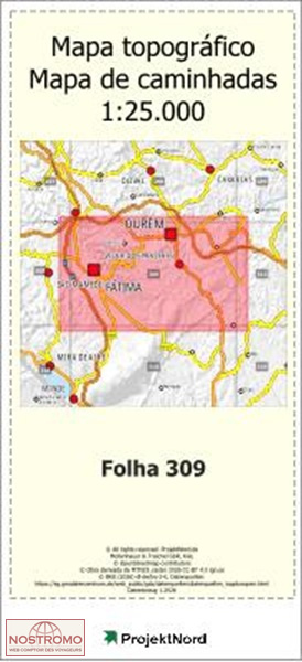 309 VILA NOVA DE OURÉM | carte topographique Projektnord