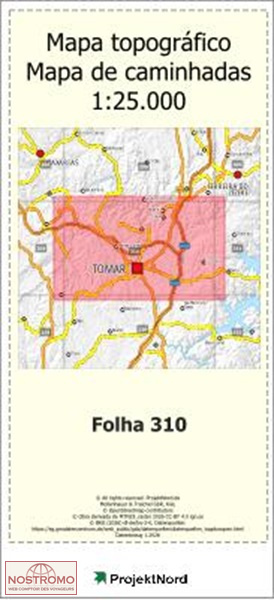 310 TOMAR | carte topographique Projektnord