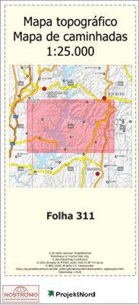 311 SERRA (TOMAR) | carte topographique Projektnord