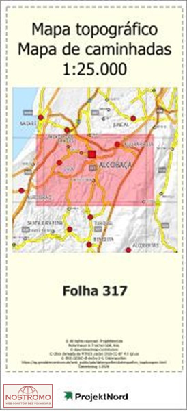 317 ALCOBAÇA | carte topographique Projektnord