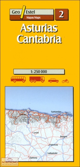 02 ASTURIES - CANTABRIE | carte routière Geoestel