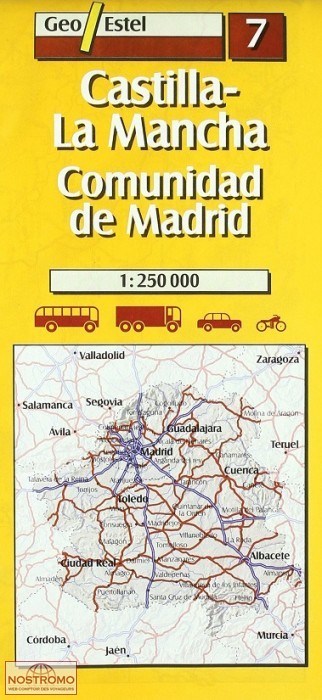 07 CASTILLA LA MANCHA - COMMUNITY OF MADRID | Geoestel road map