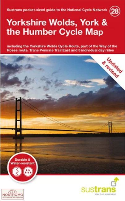 28 YORKSHIRE WOLDS, YORK & THE HUMBER | carte de cyclotourisme Sustrans