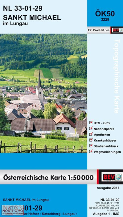 3229 SANKT MICHAEL IM LUNGAU | carte topographique BEV