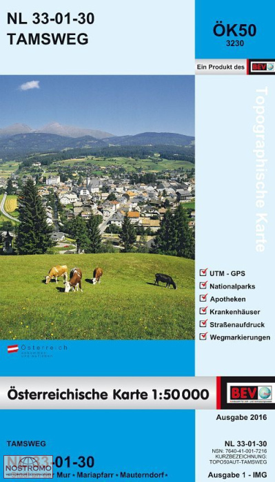 3230 TAMSWEG | carte topographique BEV
