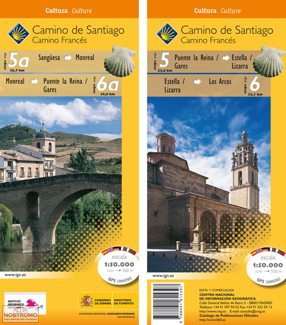 CAMINO DE SANTIAGO. STAGES: 5-6-5A-6A | CNIG hiking map