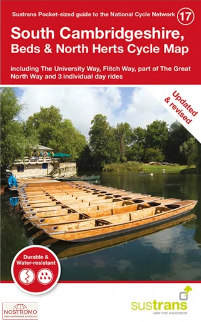 17 SOUTH CAMBRIDGESHIRE, BEDS & NORTH HERTS | carte de cyclotourisme Sustrans