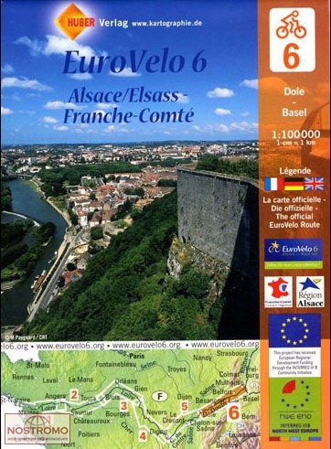 ALSACE - FRANCHE-COMTÉ À VÉLO 6 | carte de cyclotourisme Huber