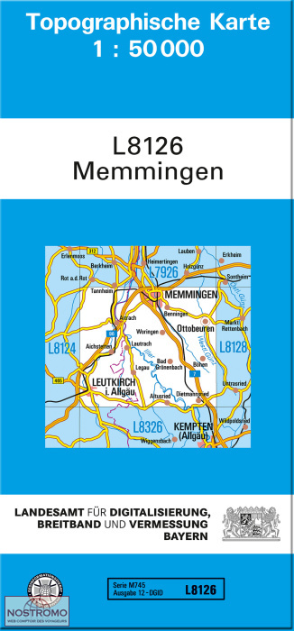 L8126 MEMMINGEN | carte topographique LDBV