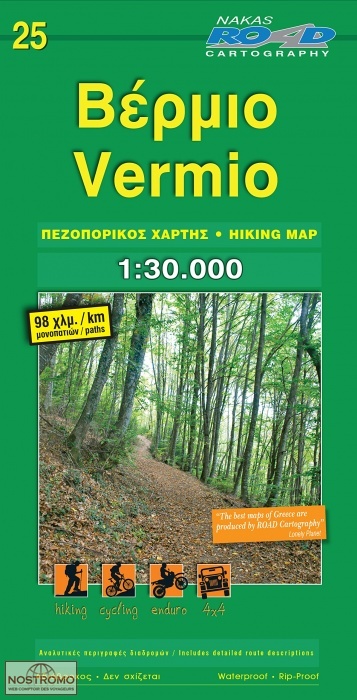 25 VERMIO | carte de randonnée Road