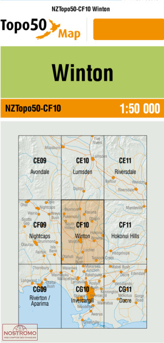 CF10 WINTON | carte topographique LINZ