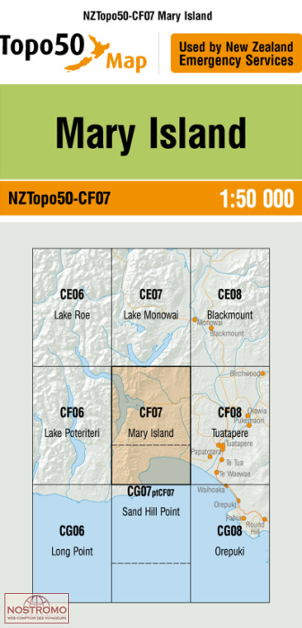 CF07 MARY ISLAND | carte topographique LINZ