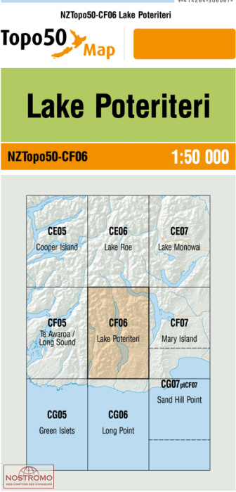 CF06 LAKE POTERITERI | carte topographique LINZ