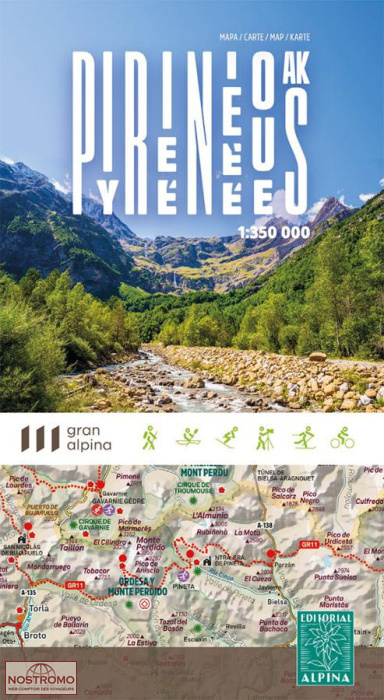 PYRÉNÉES | carte touristique Alpina
