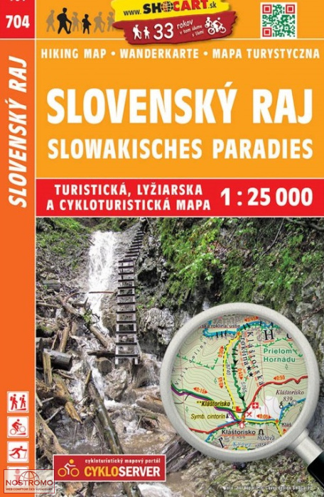 704 SLOVENSKÝ RAJ | carte de randonnée Shocart