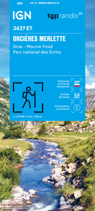 3437ET ORCIÈRES-MERLETTE | IGN hiking map
