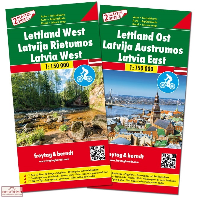 LATVIA EAST AND WEST | Freytag & Berndt road maps