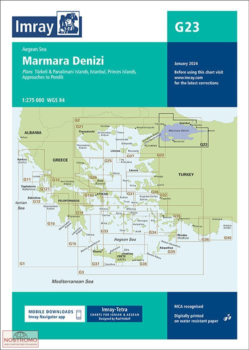 G23 MER DE MARMARA | carte marine Imray